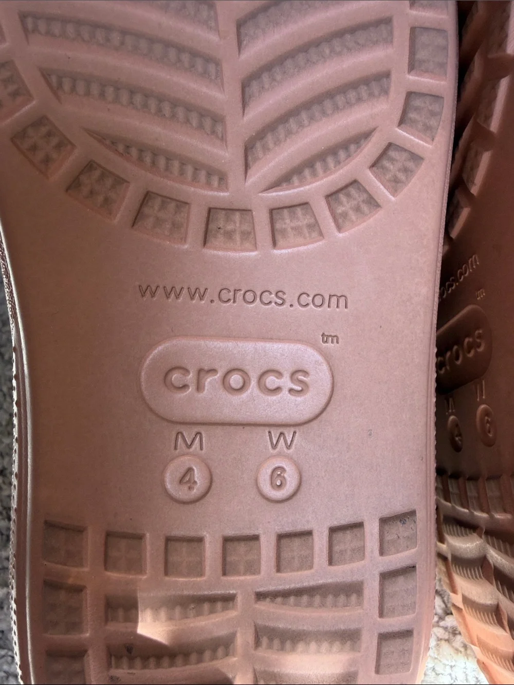 CROCS Open-Toe Clog Slides in Dusty Rose
